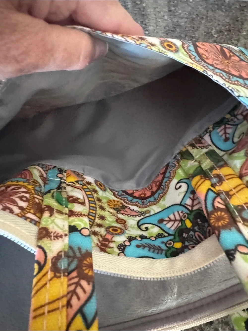 Multicolor Floral Paisley Laptop Bag 4 Pockets